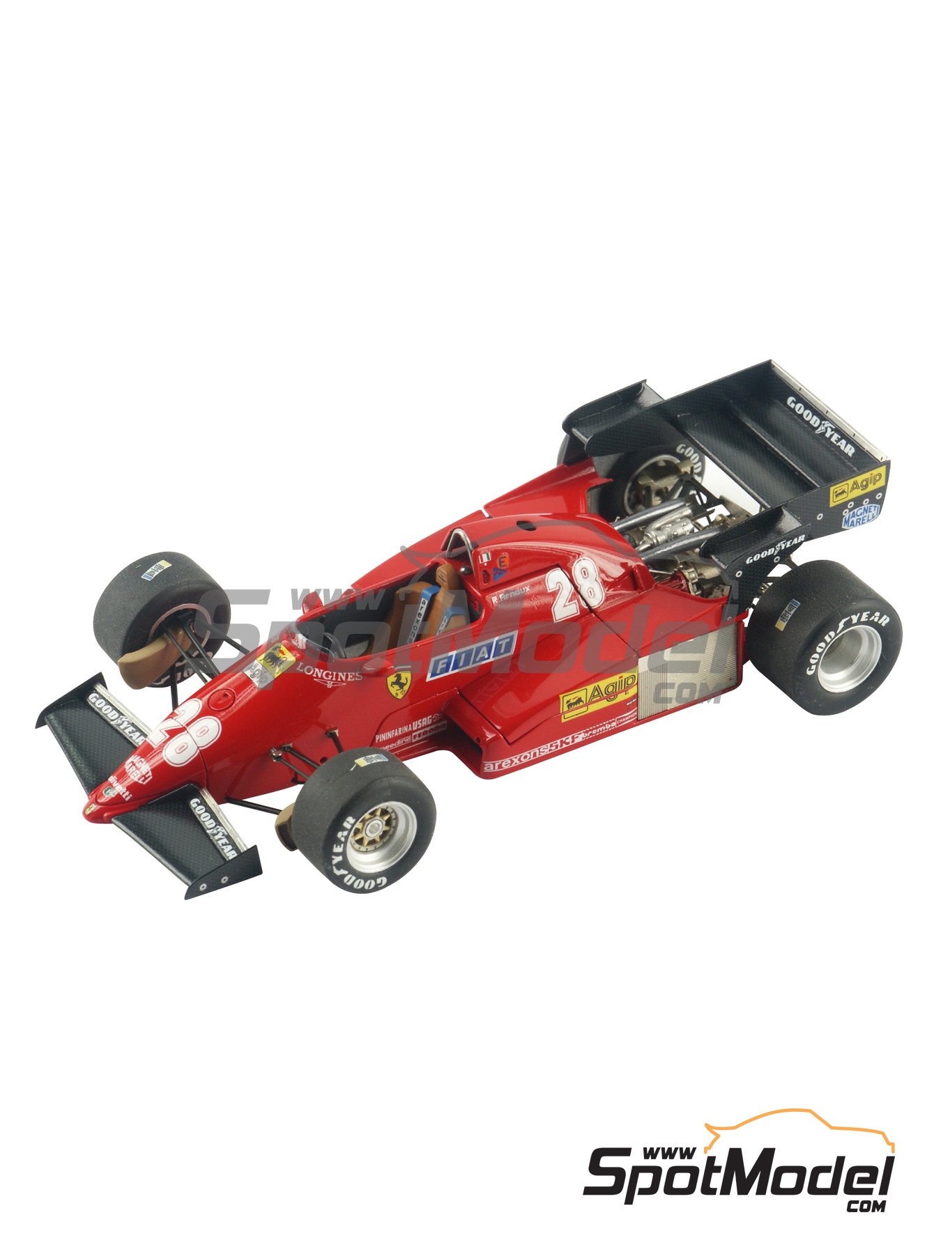 Ferrari 126C3 Scuderia Ferrari Team sponsored by Fiat Agip - German Formula  1 Grand Prix 1983. Car scale model kit in 1/43 scale manufactured by Tameo